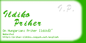 ildiko priher business card